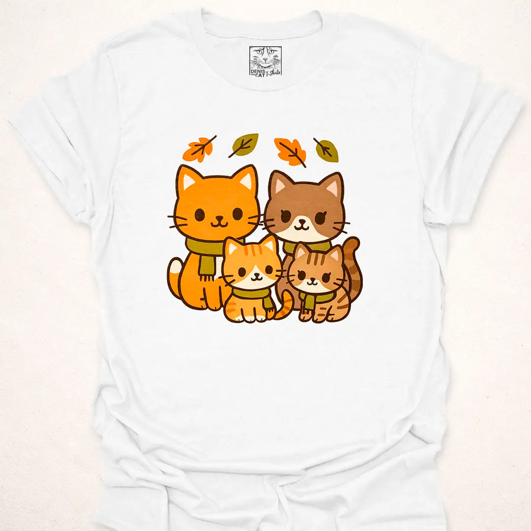 Cozy Fall Cat Family