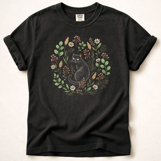 Feline in the Flowers