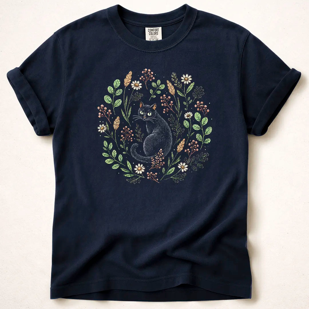 Feline in the Flowers