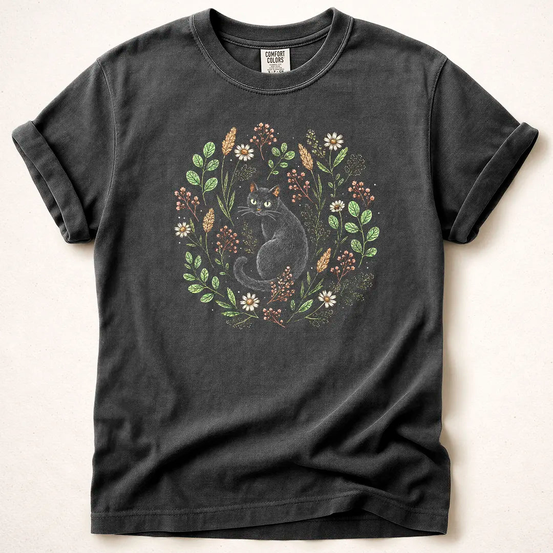 Feline in the Flowers