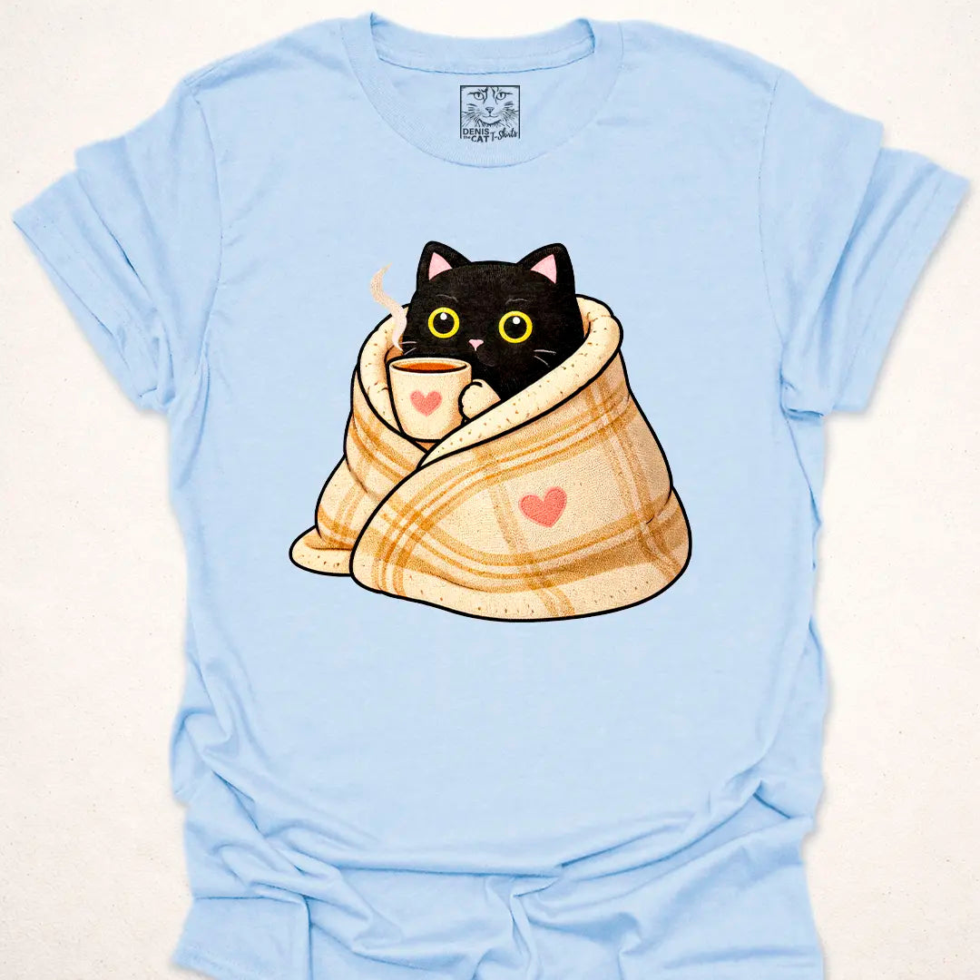 Cozy Black Cat & Coffee