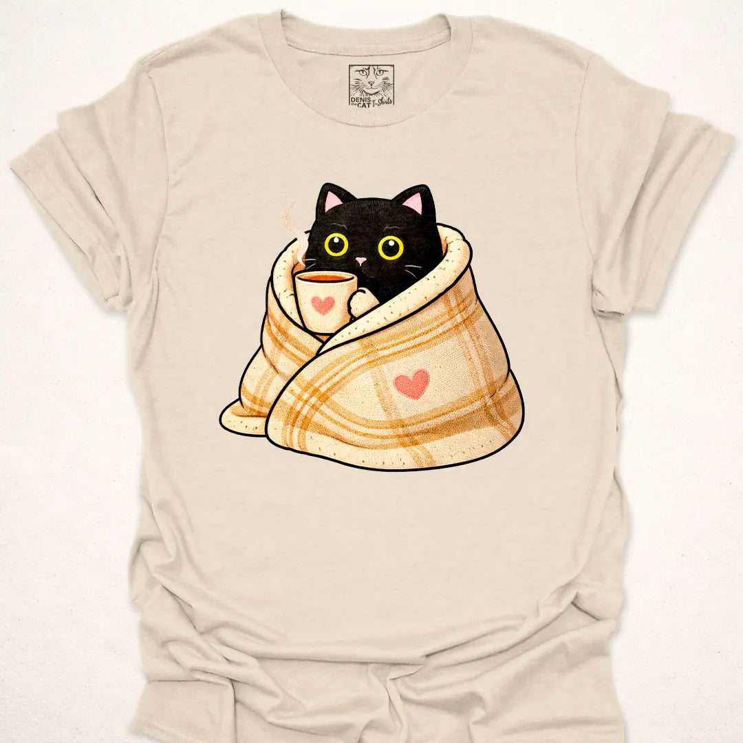 Cozy Black Cat & Coffee