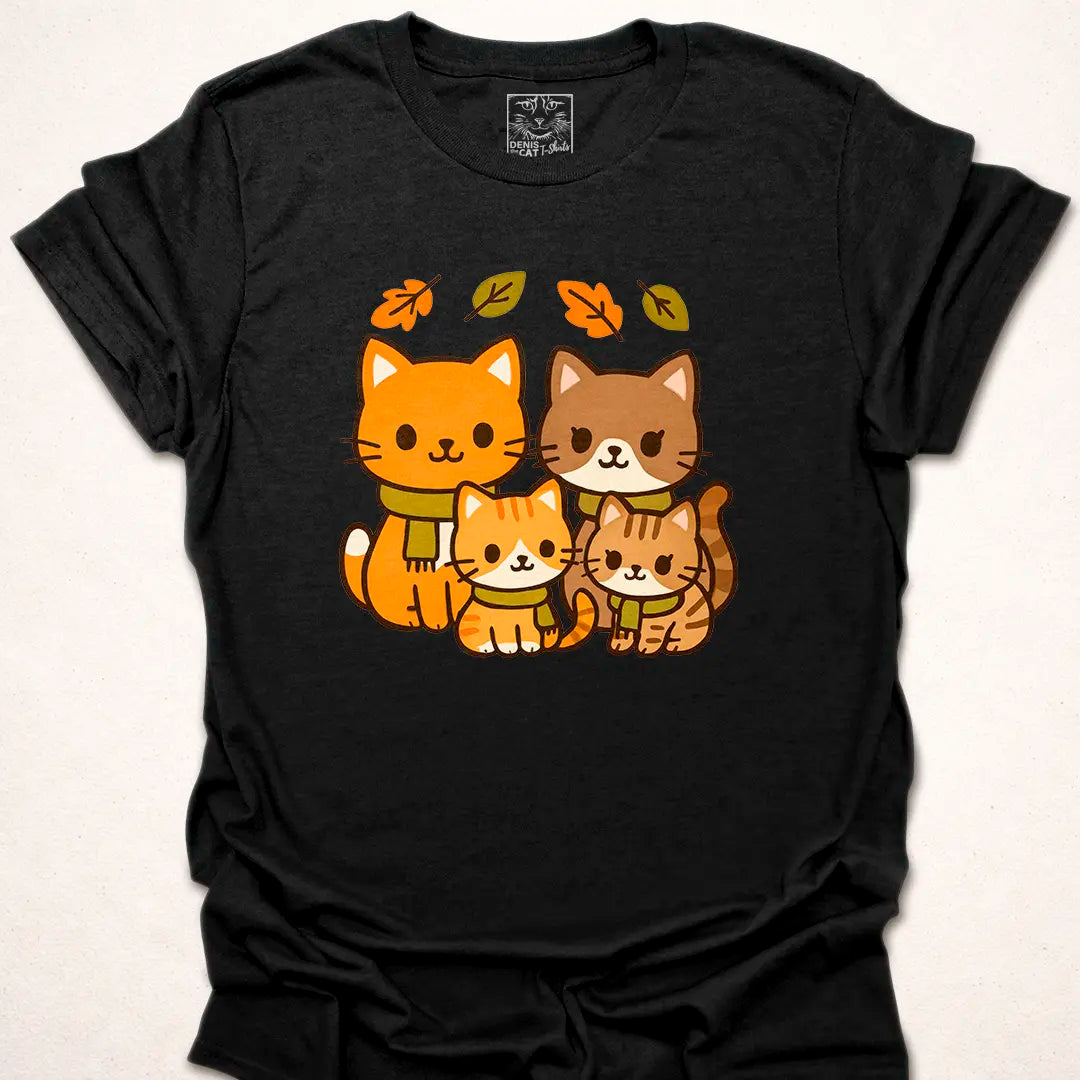 Cozy Fall Cat Family