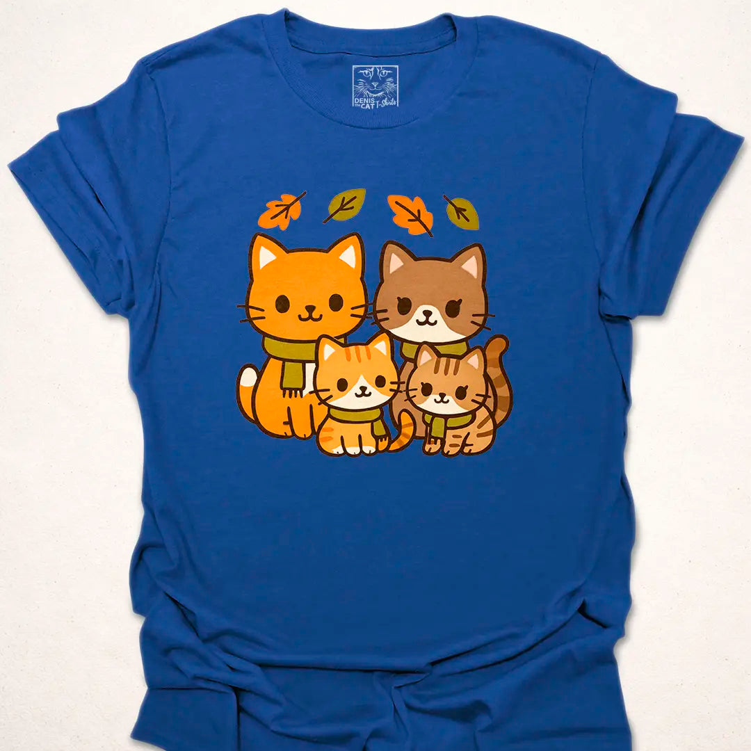Cozy Fall Cat Family