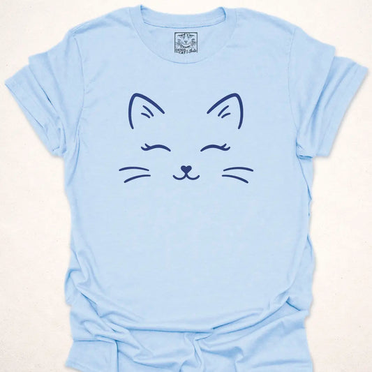 Minimalist Line Art Cat Face